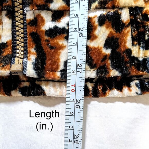 Vintage Anney Leopard Print Jacket Womens L Velour Mob Wife Grandmacore Animal - Picture 7 of 8